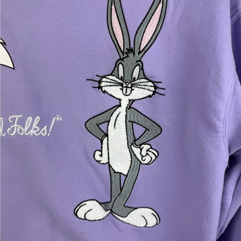 Warner Bros. Lavender purple Looney Tunes Graphic Crewneck Sweatshirt. Juniors L